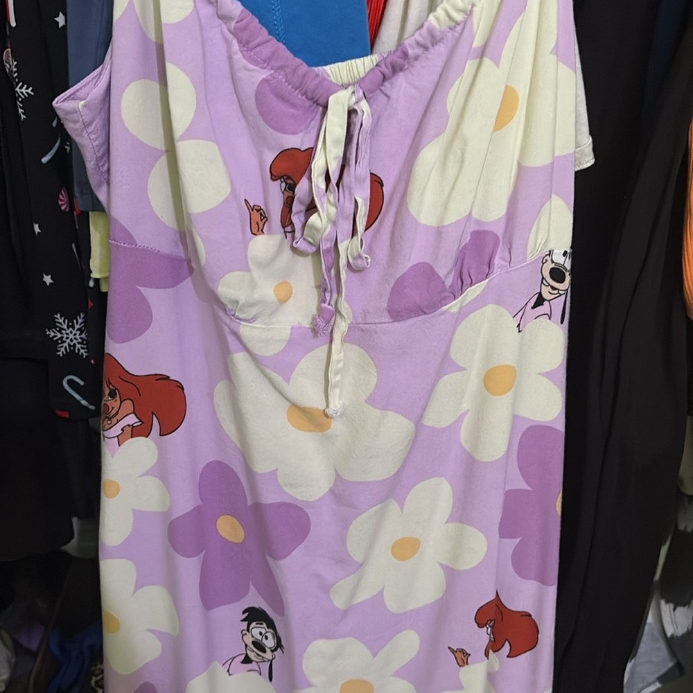 Disney A Goofy Movie Floral Max & Roxanne Tank Dress - BoxLunch Exclusive - Picture 2 of 5